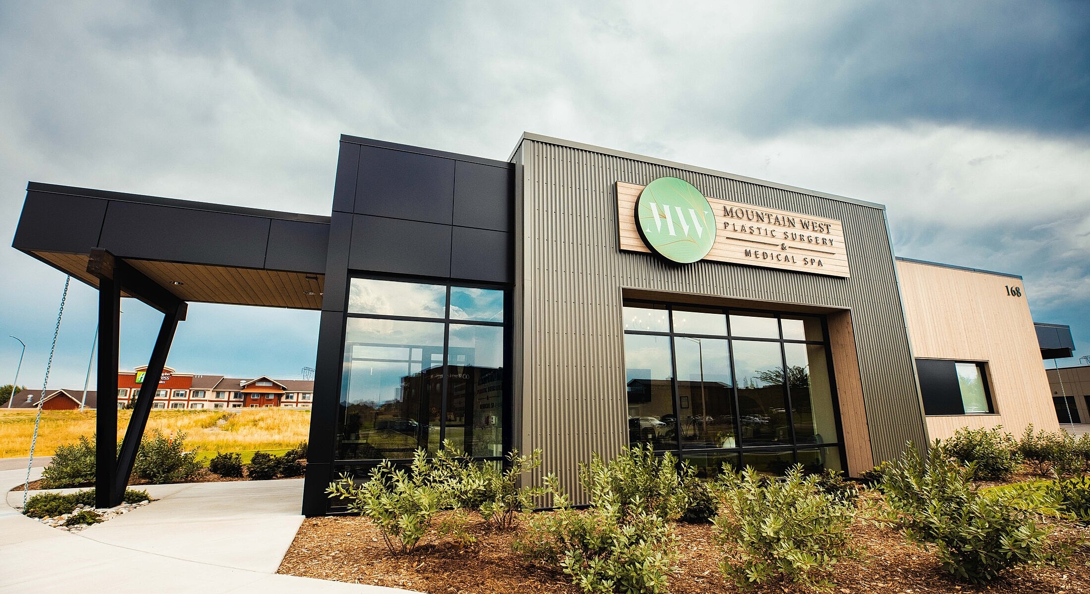 Modern plastic surgery and medical spa exterior.